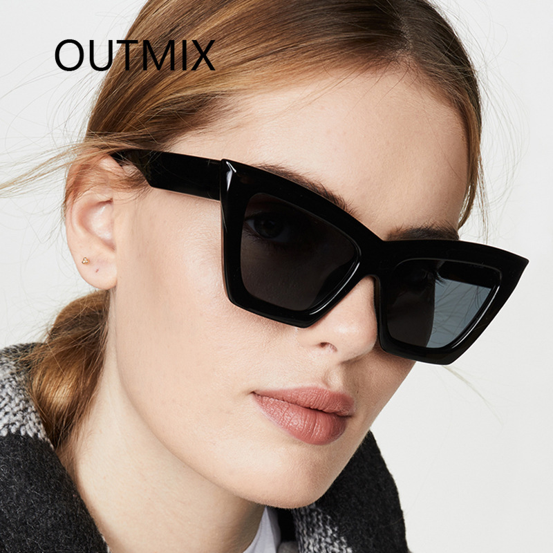 OUTMIX-여성용 빈티지 선글라스, 고양이 눈, 럭셔리 선글라스, 패션, 클래식 쇼핑, 여성용 선글라스, UV400